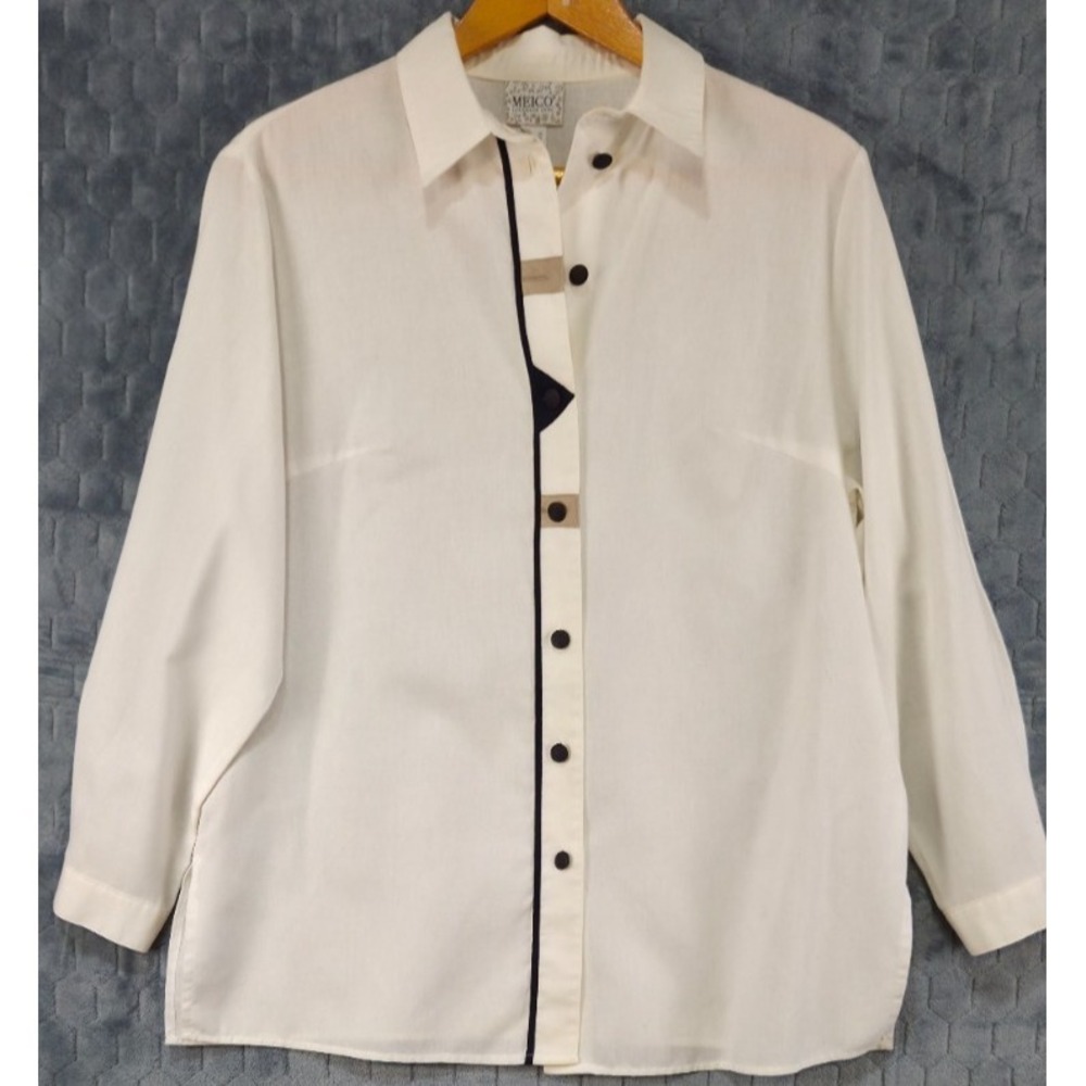 AUTHENTIC MEICO TYROL OKTOBERFEST DIRNDL WHITE COTTON BLEND WOMEN'S BLOUSE:16/44